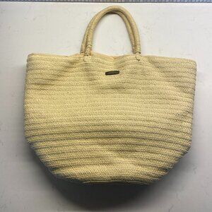 Rip Curl Woven Beach Tote Bag in Yellow, Lined with Drawstring Interior Closure‎